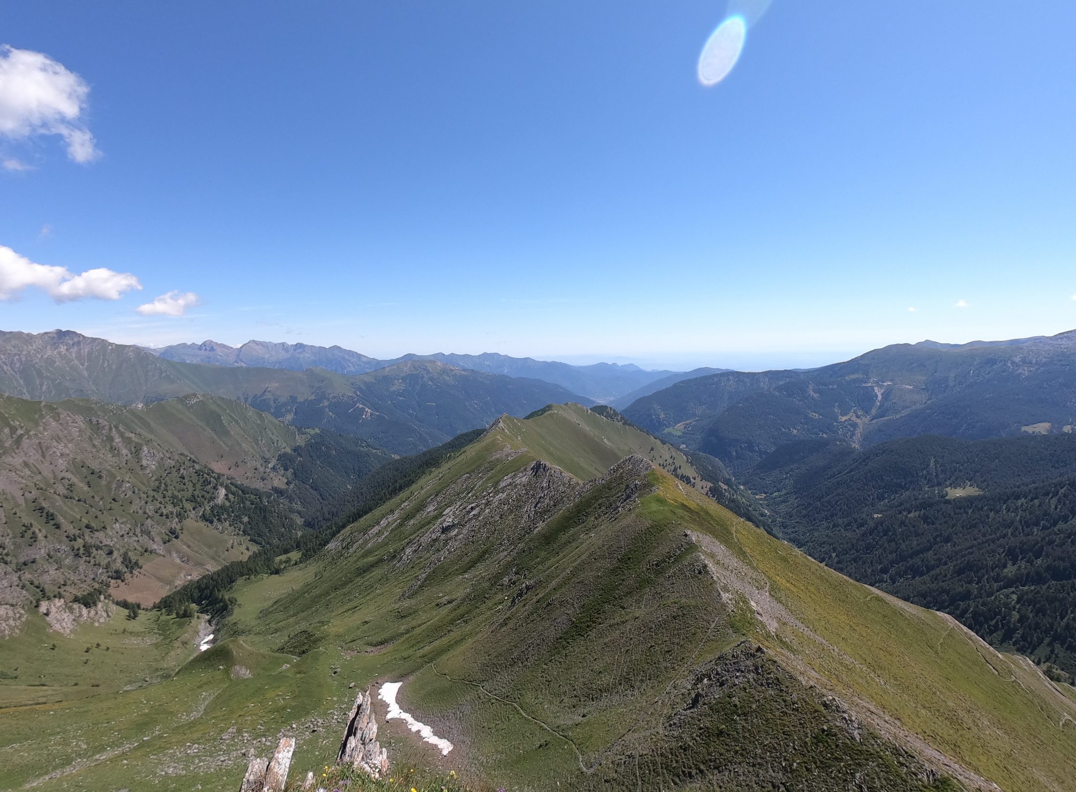 Cresta panoramica sulle Alpi Cozie